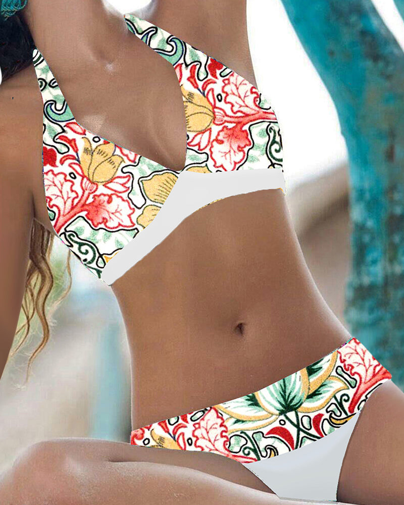 Bikini med blommönster
